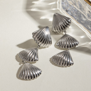 1 Paire De Boucles D'Oreilles Pendantes Simple Series Simple Turtle En Acier Inoxydable Étanches Pour Femmes h5 Image4