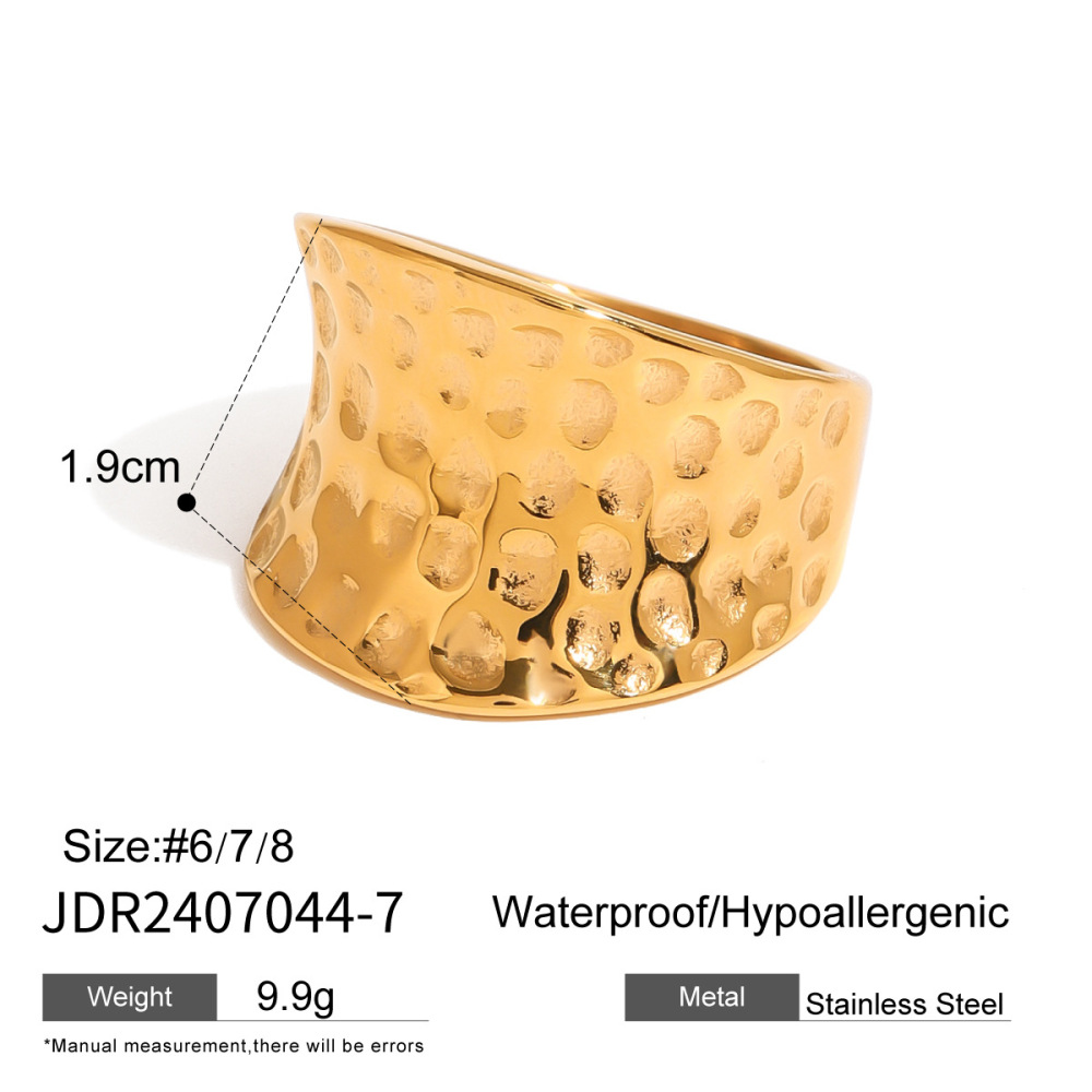 Bague Simple Pour Femme, Style Rétro, En Acier Inoxydable Uni, Étanche. Image2