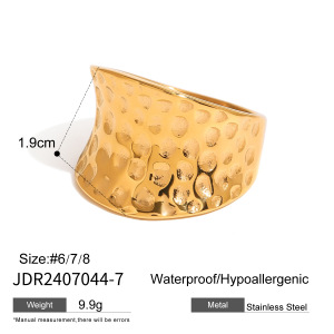 Bague Simple Pour Femme, Style Rétro, En Acier Inoxydable Uni, Étanche. h5 Image2