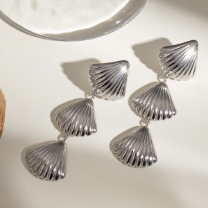 1 Paire De Boucles D'Oreilles Pendantes Simple Series Simple Turtle En Acier Inoxydable Étanches Pour Femmes h5