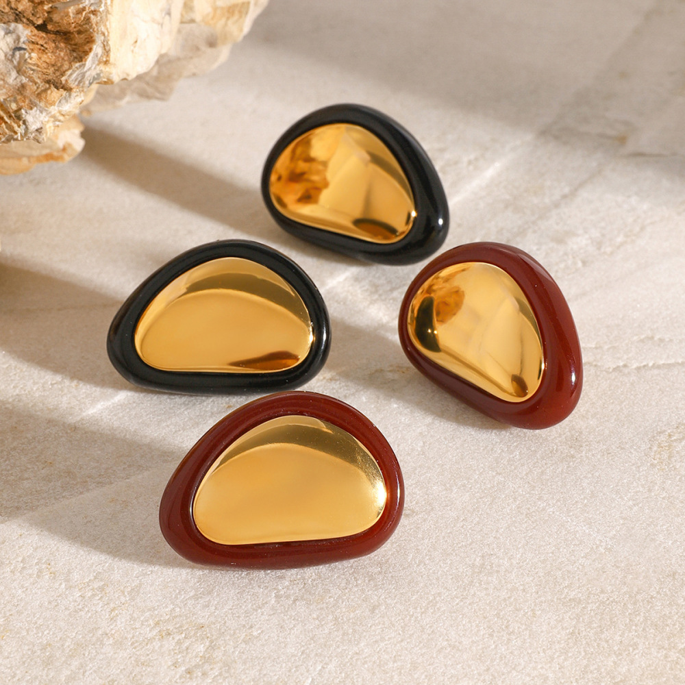 1 Paire De Boucles D'Oreilles Classiques En Acier Inoxydable Étanches Image3