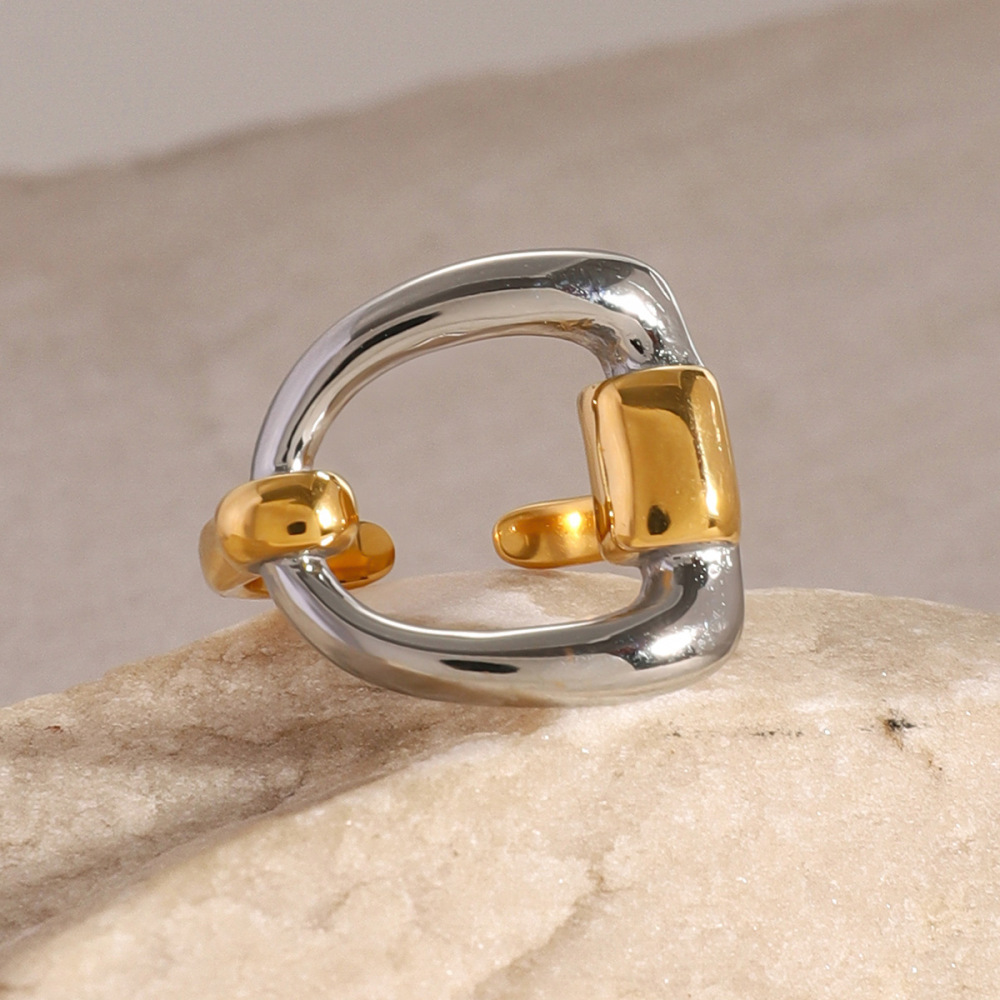 Bague Minimaliste Étanche En Acier Inoxydable, Couleurs Assorties (1 Pièce)