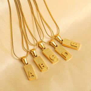 Collier Avec Pendentif Unisexe En Acier Inoxydable Plaqué Or , Style Hip-Pop/Rock, Série Simple, 1 Pièce h5 