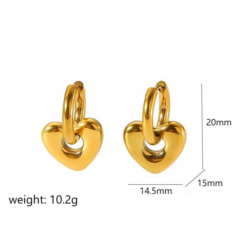 1 Paire De Boucles D'Oreilles Pendantes Simples En Forme De Fleur, Plaquées Or Image2