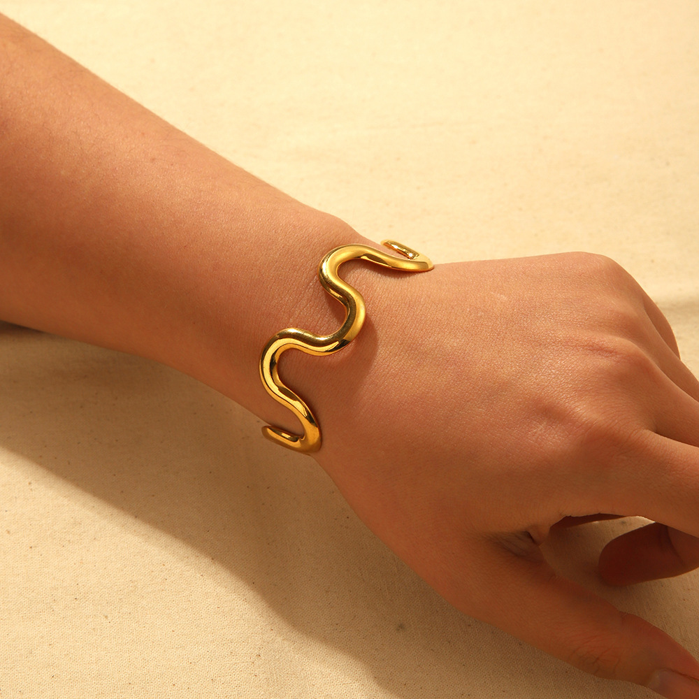 1 Bracelet Géométrique Plaqué Or  De Style  Internet 