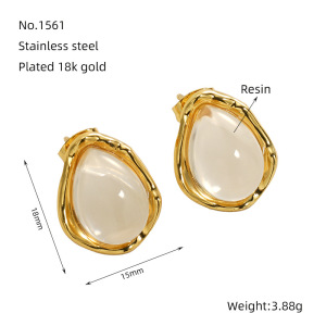 1 Paire De Boucles D'Oreilles Pendantes Pour Femme, Série Luxueuse, Sexy, En Acier Titane Plaqué Or h5 Image2