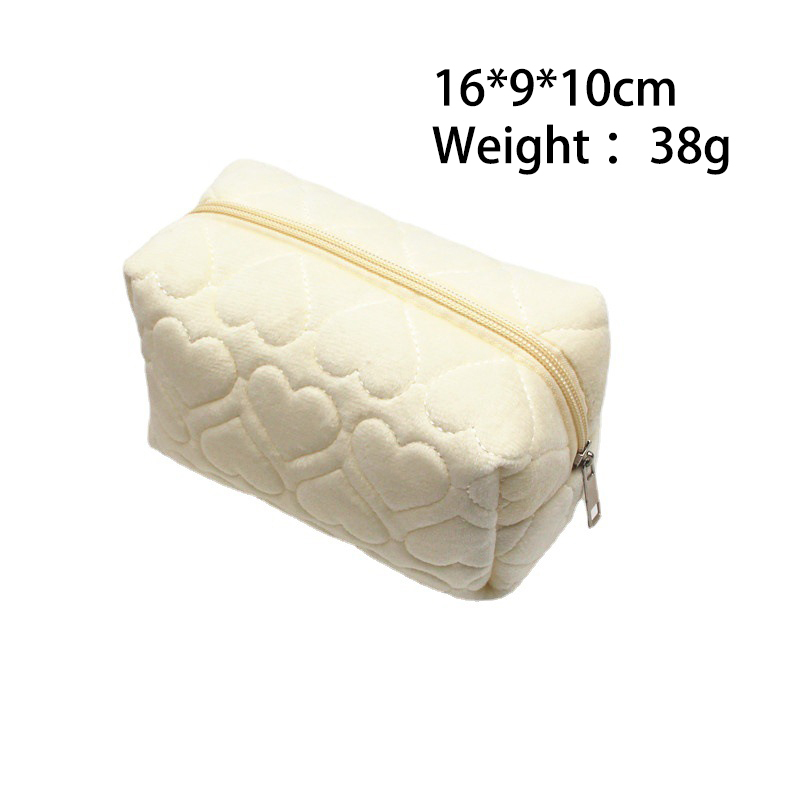 1 Paire De Sacs Simples En Polyester Pour Femmes, Motif Cœur Mignon h5Image2