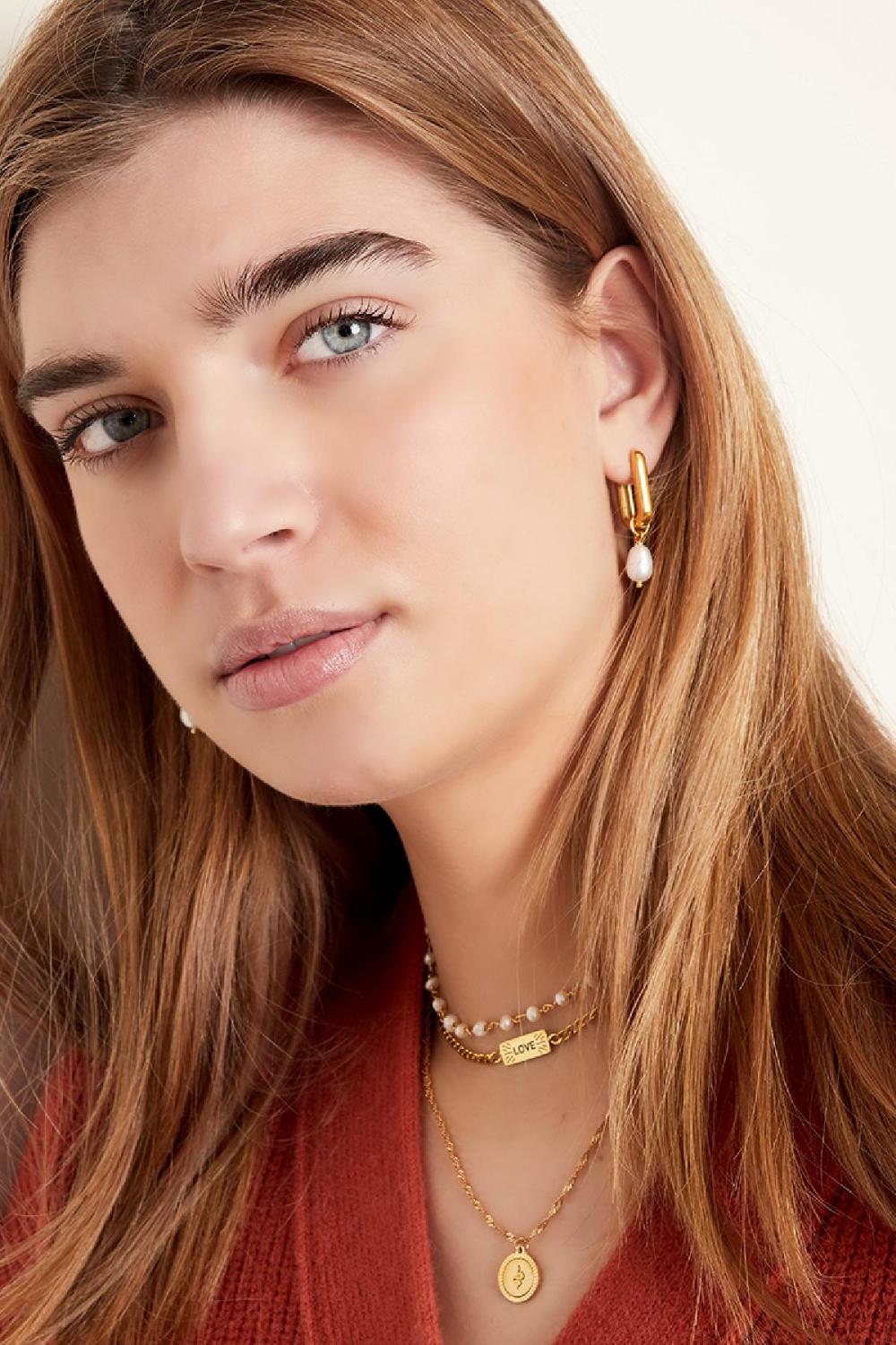 Collier Love En Perles De Balle 