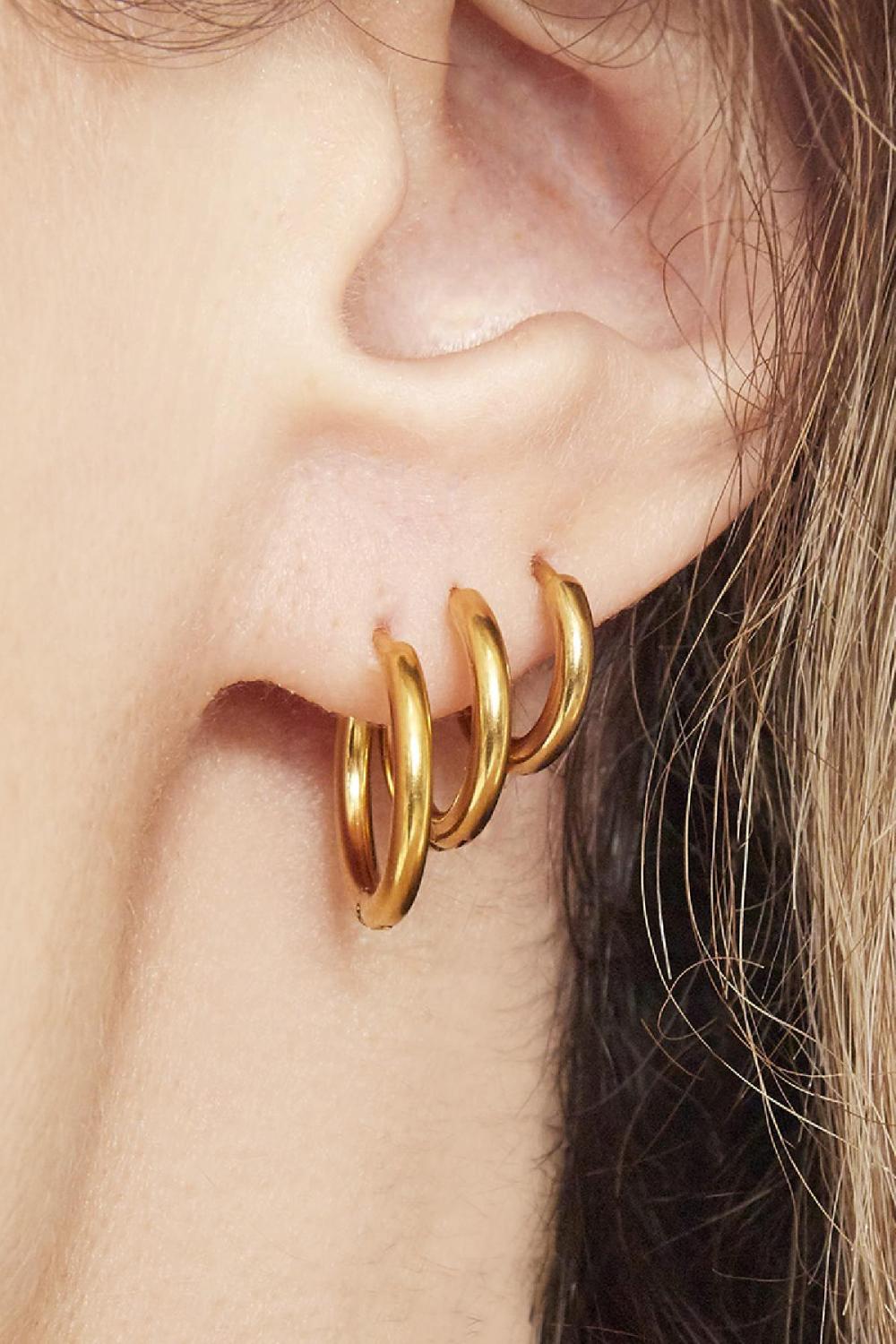 Ensemble De Boucles D'Oreilles Petites Créoles