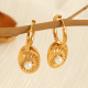 Boucles d'oreilles en or perle blanche EH756 