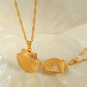 Collier Avec Pendentif Tortue Simple En Acier Inoxydable Plaqué Or  Pour Femme, 1 Pièce h5 Image2