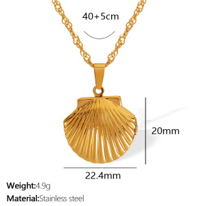 Collier Avec Pendentif Tortue Simple En Acier Inoxydable Plaqué Or Pour Femme, 1 Pièce h5 Image2