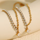 Collier XL301 en or zirconium blanc 