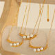 Collier en or et perles blanches XL279 
