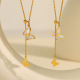 Collier en or coquillage blanc XL333 