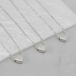Collier Pendentif Simple En Acier Titane Pour Femme, 1 Pièce, Série Quotidienne, Lettre h5 