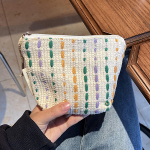 Sac À Main En Polyester À Carreaux Pour Femme, Série Ethnique, 1 Pièce h5 