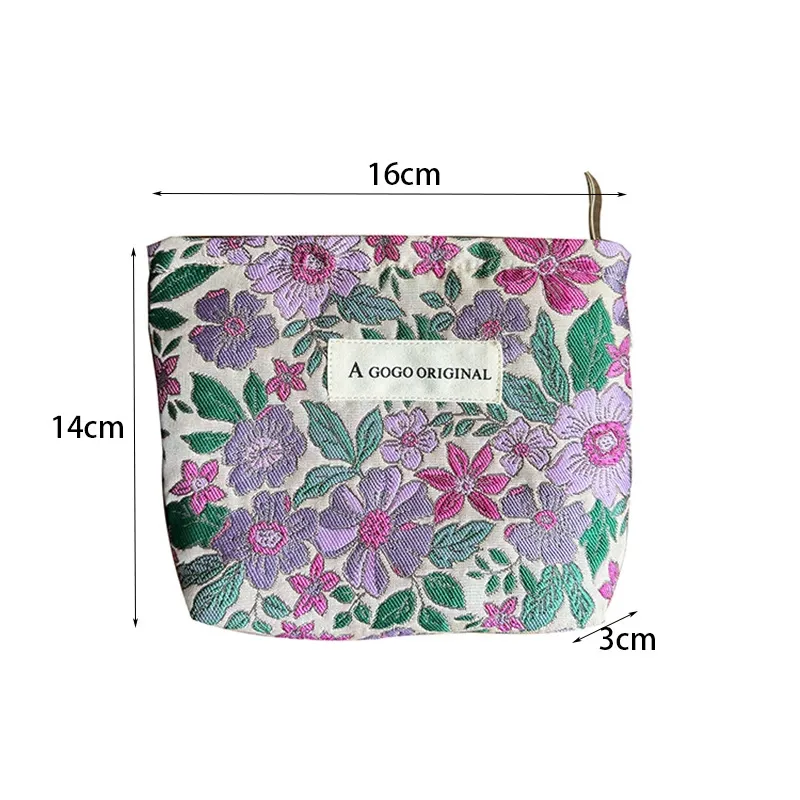 Sac À Main En Toile À Fleurs Naturelles Pour Femme, Série Romantique, 1 Pièce 