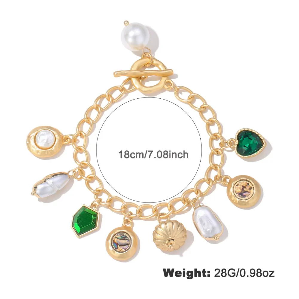Bracelet À Breloques Rétro En Alliage Pour Femme, Série Luxueuse, Motif Cœur 