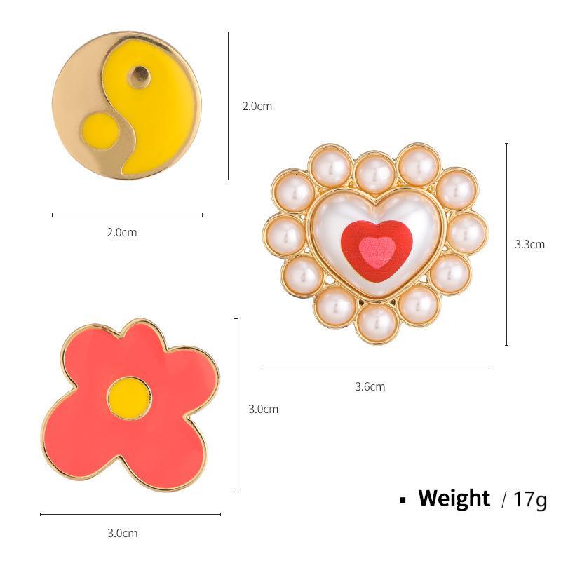 Broche En Alliage Pour Femme, Série Classique, Motif Cœur, 1 Pièce 