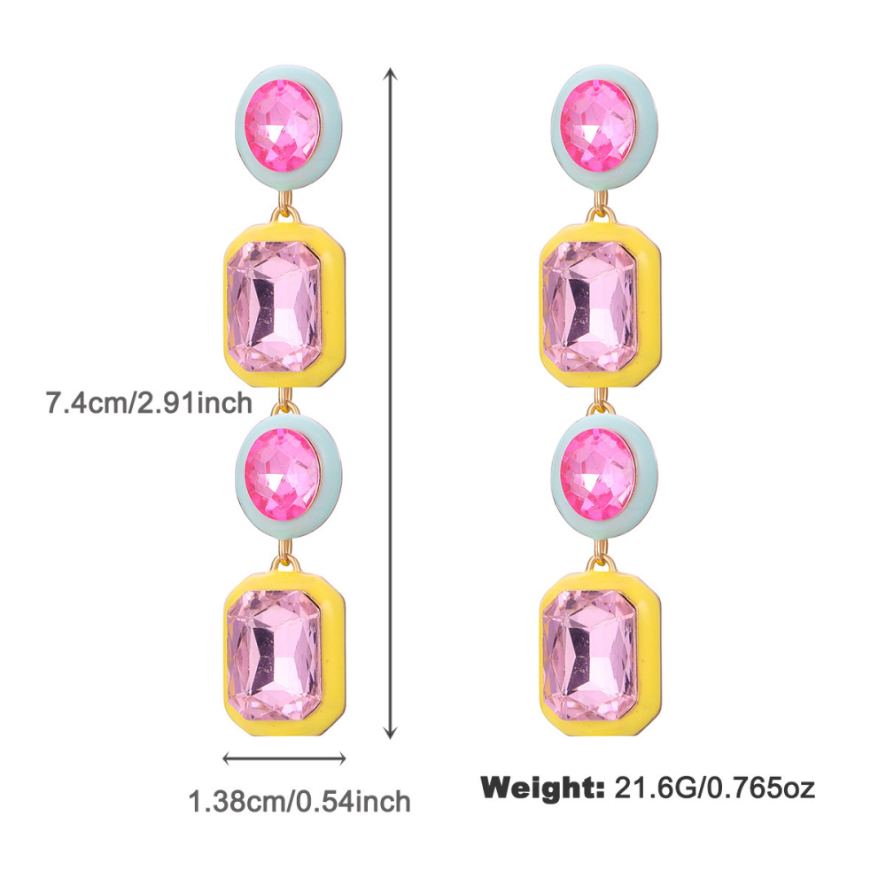Boucles D'Oreilles Pendantes Pour Femme, Collection Luxueuse, Forme Géométrique Irrégulière, Couleur Or, En Alliage Doré, 1 Paire. 