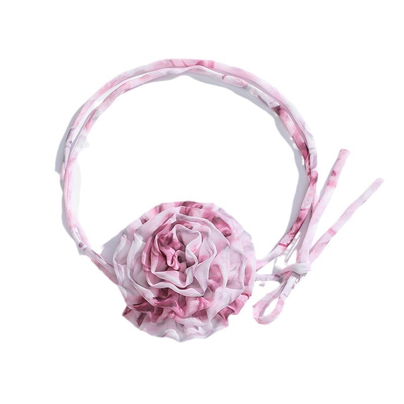 Collier Ras Du Cou Pour Femme, Série Romantique, Motif Floral Doux, 1 Pièce Image3