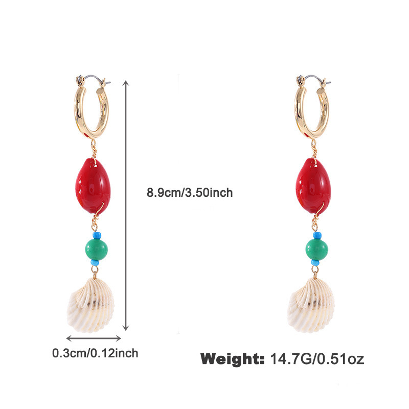 1 Paire De Boucles D'Oreilles Pendantes En Cuivre Pour Femme, Série Romantique, Motif Tortue De Vacances 