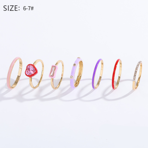 Bague Simple En Alliage Pour Femme, Série Romantique, Élégante, Cœur h5 