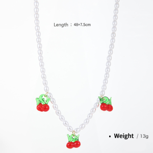 Collier De Perles Artificielles Naturelles Pour Femme, Série Romantique, 1 Pièce h5