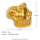 Broche tête de lion - or Image4