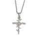 Collier pendentif fleur du mois - Acier - Août Image15