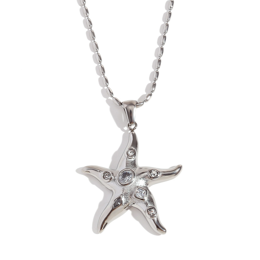 Collier Pendentif Femme Ol Turtle En Acier Inoxydable Étanche Couleur Or, Collection Luxe 1 Pièce