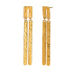 Boucles d'oreilles vintage en forme de petite barre d'or - Or 