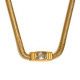 Collier chaîne serpent en zircone - Or et blanc Image3