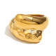 Bague Serpent Battu-Or/numéro 6