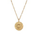 Collier pendentif soleil tridimensionnel avec douze signes du zodiaque Image2