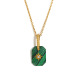 Collier pendentif étoile à huit branches en acrylique-or-1 