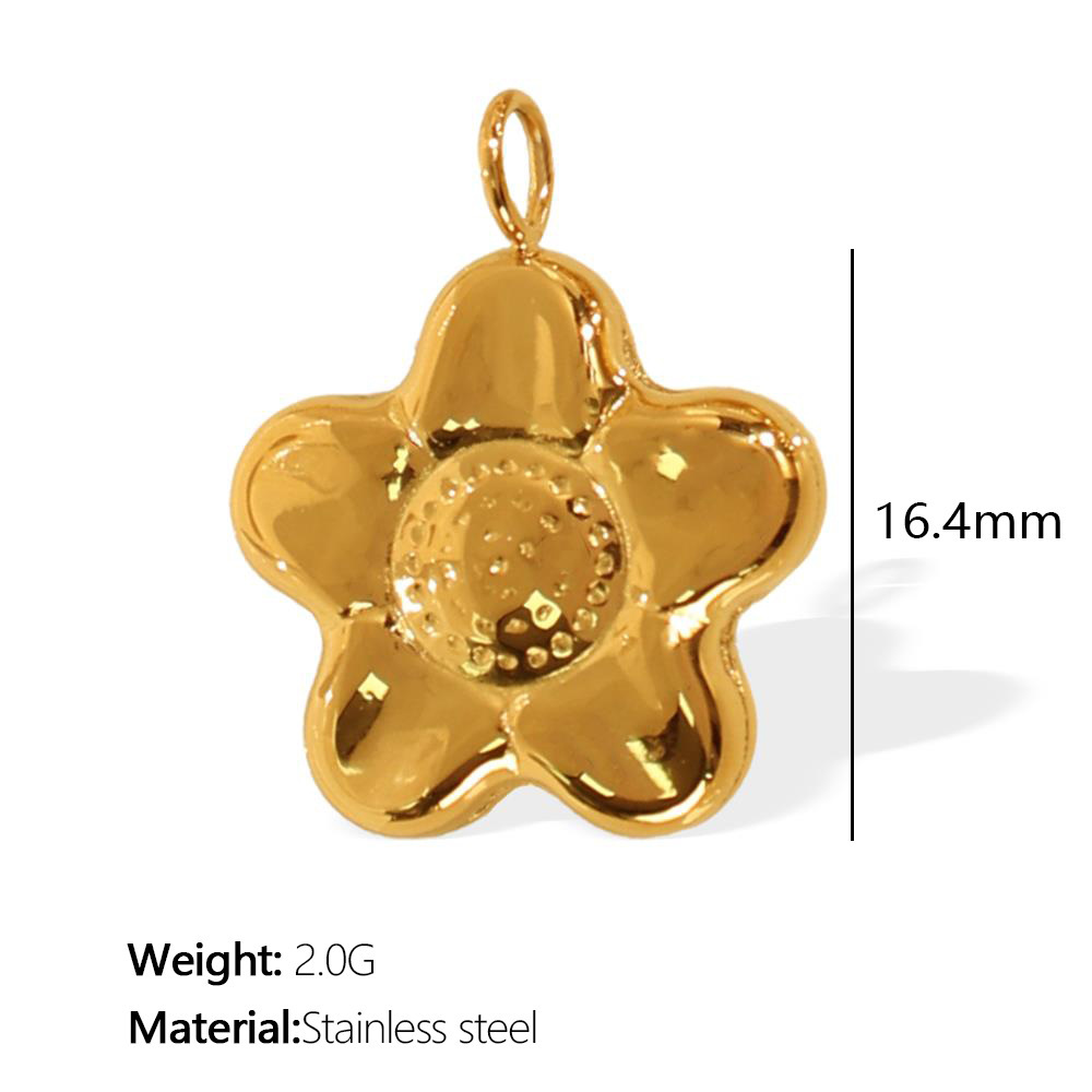 Pendentif Femme En Acier Inoxydable Doré, Étanche, Forme Coquillage, 1 Pièce, Collection Exquise