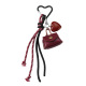 1 porte-clés de sac en forme de coeur rouge vin Image2