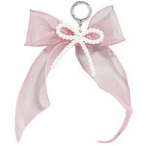 1 Pièce De La Série Romantique, Joli Nœud Papillon En Organza, Perle Artificielle, Breloques De Sac Pour Femme h5