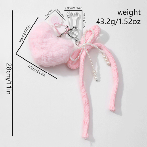 Breloques De Sac Pour Femme En Alliage, Série Romantique, Cœur Doux, 1 Pièce h5 Image2