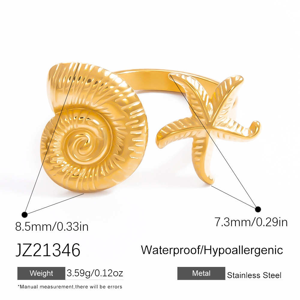 Bague Ajustable Pour Femme, Collection Luxueuse, Élégante, En Forme D'Œil, Avec Pierre Naturelle, En Acier Inoxydable Étanche Et Couleur Or.