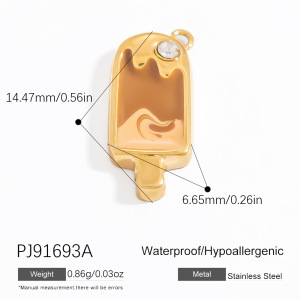Pendentif Pour Femme En Acier Inoxydable Couleur Or, Série Simple, Motif Plante De Vacances, 1 Pièce h5