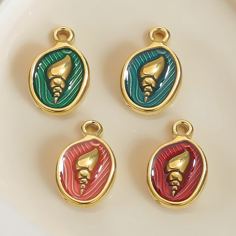 Pendentif Femme Simple Series Retro Turtle En Acier Inoxydable Étanche Couleur Or (1 Pièce) h5Image2