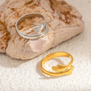 Bague Ajustable Pour Femme, Style Romantique Et Audacieux, En Acier Inoxydable Étanche Couleur Or. h5 Image4