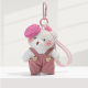 Salopette rose pâle à imprimé ours blanc 