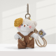 Salopette ours blanc blush-marron Image2