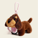 Chiot teckel-[Bavoir rose] (peluche) 