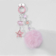 1 pendentif de téléphone portable en forme de boule en peluche rose en forme d'étoile et de cœur Image2