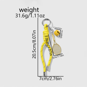Breloques De Sac Pour Femme En Alliage, Série Simple, Motif Dessin Animé Sportif, 1 Pièce h5 Image2